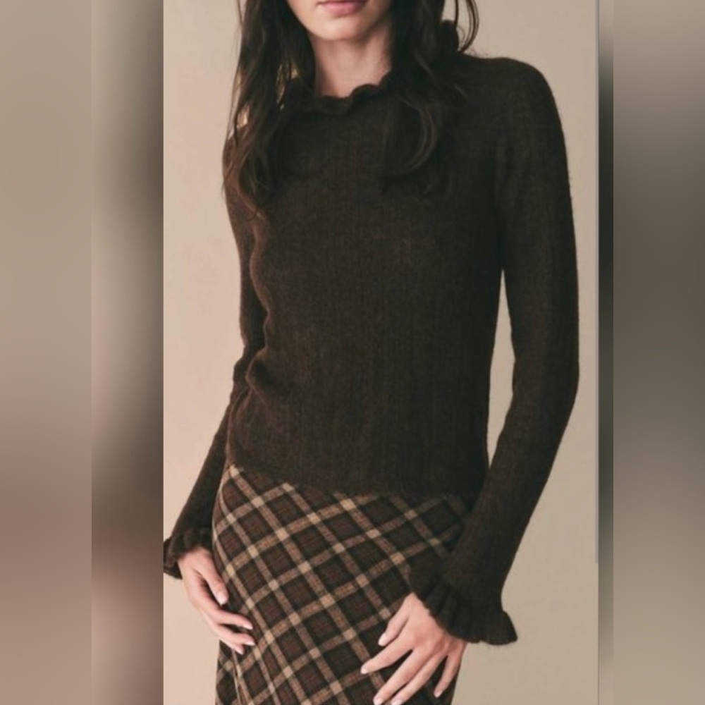 Doen Eliana Baby Alpaca Ruffle Trim Sweater